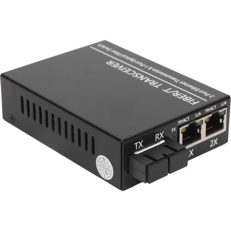 Émetteur-récepteur fibre optique TX1310 nm, port RJ45, double fibre monomode, prise UE 100-240 V (1/4)