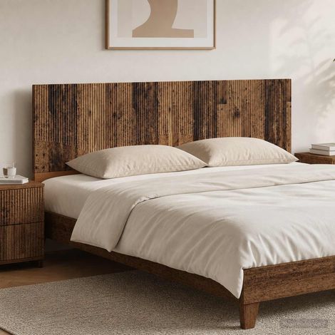 vidaXL Cabecero montada en la pared HOORN Madera envejecida (1/5)
