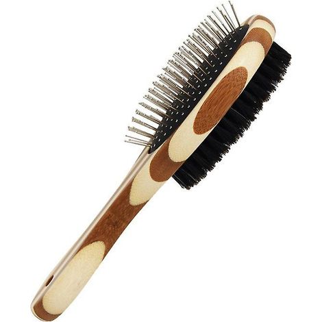 Brosse de toilettage double face 2 en 1 pour chiens et chats, peigne et masseur multifonctions, outil de toilettage pour poils longs et courts (1/5)