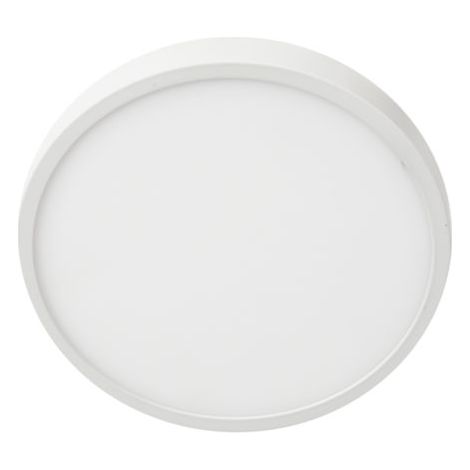 Plafoniera Led Tonda 18W Diametro 190 Mm Altezza 24 Mm Corpo Alluminio+Pvc Colore Bianco Ip44 4000K ( Luce Naturale )