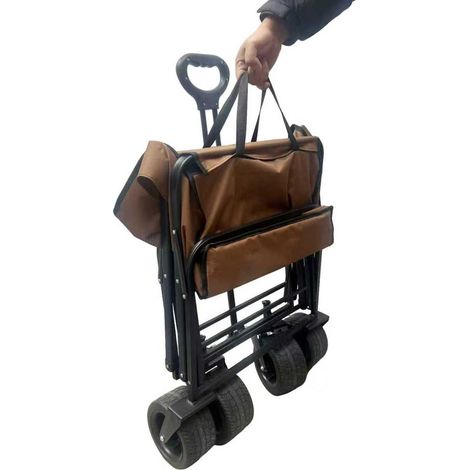 Folding Utility Wagon - 2-in-1 Table Canopy, Wide Wheels (1/5)