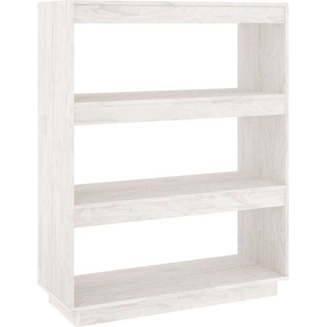 Maison Exclusive - Bücherregal/Raumteiler Weiß 80x35x103 cm Massi (1/5)