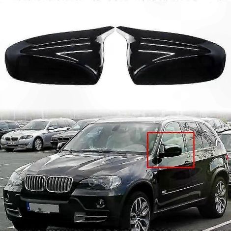 Coques de rétroviseurs latéraux noir brillant pour BMW X5 E70 X6 E71 (2007-2013) - Gauche et Droite (1/5)