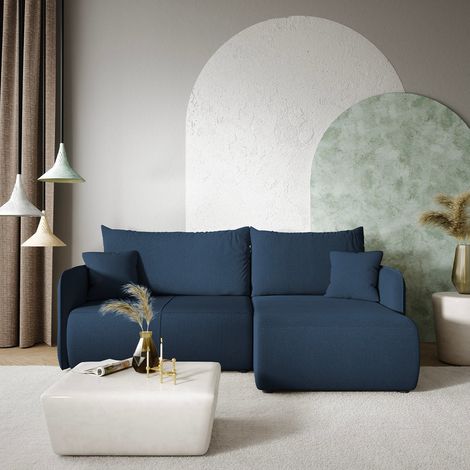 3-Sitz-Wende-Ecksofa mit Bettkasten Claudio Dunkelblau (1/5)