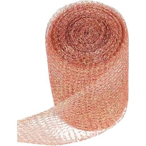 Anti Rongeur de Haute Qualité, Filet de Cuivre Tricot pour l'Intérieur, Filet de Cuivre Contre Les Rongeurs pour la Protection des Souris, des Escargots et des Limaces, 127 mm x 10 m (1/4)