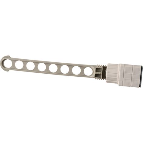 Porte-habits de fenêtre innovant portable avec 8 trous en ABS et acier inoxydable - gris, 33.8cm pour ménage et voyages (1/5)