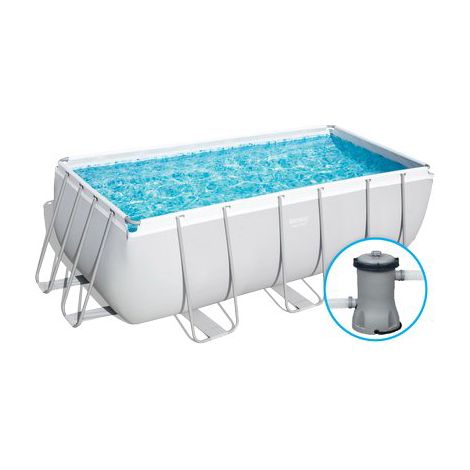 Piscina fuori terra Bestway 56456 Power Steel frame rettangolare 412x201x122 cm (1/10)
