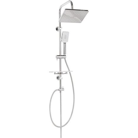 Invena Set doccia moderno in acciaio inox cromo