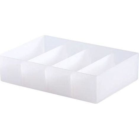 Organisateur de tiroir - - 4 sections - Cloison amovible - Design contemporain - Plastique durable (1/4)