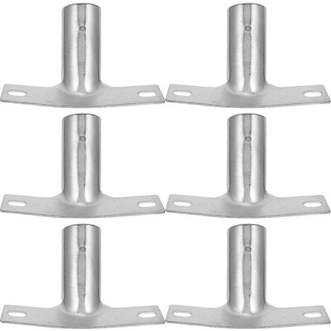 Lot de 6 connecteurs pour manche de balai : adaptateur en fer pour brosse de sol - accessoire de balai en métal - connecteur de rechange robuste pour manches de balai de 2,5 cm (1/4)