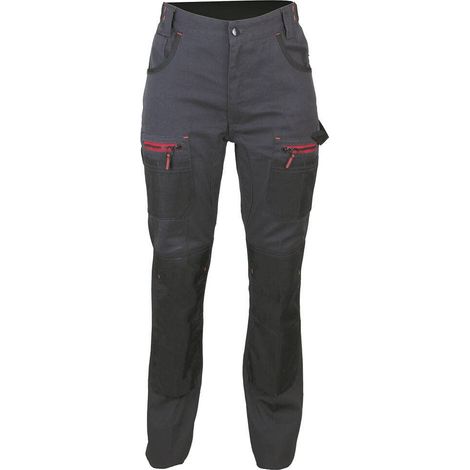 Pantalon multipoches bicolore femme LMA - CBA - Couleur Noir/Gris - Taille Vêtement 52 (1/2)
