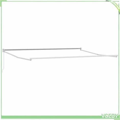 Auvent rétractable - FAFEICY - 362018 - Aluminium - 400×300 cm - Blanc mat (1/5)