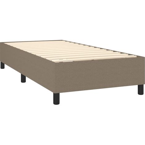 Somier de láminas sobre patas estructura de cama 90x190 cm tela topo TDL0206918