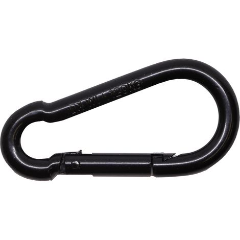 Karabinerhaken Schwarz Verzinkt 6 x 60 mm - pro Stück (1/2)