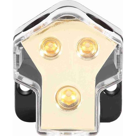 Fuse holder, 2x4GA Out Dustproof Power Distribution Block Transparent Plastic Alloy Cover for Car (1/4)