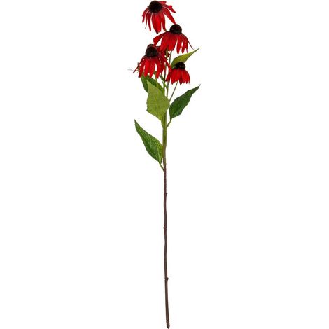 Red Echinacea Spray Artificial Flower - Plastic - L23 x W13 x H75 cm - Red