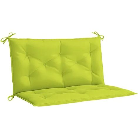 Coussin de banc de jardin vert vif, 100 x (50 + 50) x 7 cm, tissu Oxford (1/5)