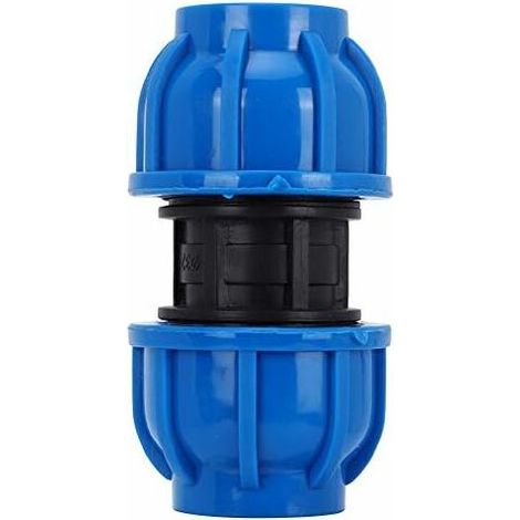 4 Stück PE-Kunststoff-Geradverbinder 32 mm auf 32 mm Wasserrohradapter, gerades Verbindungsstück, Wasserrohr-Schlauchverbinder