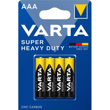 Pilas de zinc-carbono Varta SHD AAA R03 para control remoto de despertador (4 unidades) (1/2)
