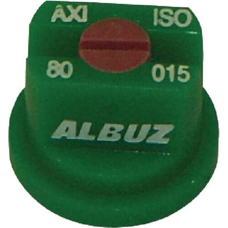 Tobera est谩ndar doble chorro plano AXI 80掳 015 verde cer谩mica Albuz ALBUZ AXI80015