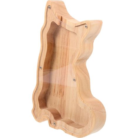 Tirelire Décorative Chien en Bois Acrylique, Boîte à Économies (1/5)