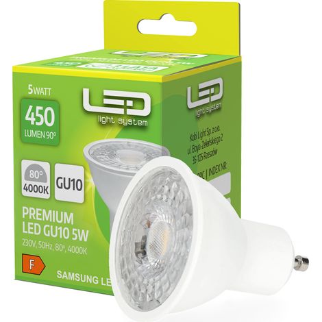Ampoule LED GU10 5W 4000K 10 pièces. (1/5)