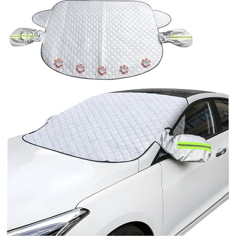 Protection Pare Brise Hiver, Couverture Pare-Brise Voiture, Bâche Pare Brise Protection Magnétique Couverture, Universelle Couverture Pare Brise pour Anti Givre, Neige, Glace, UV(157x126cm) (1/5)