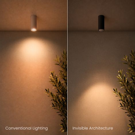 Applique da Soffitto LED Ø40 mm ECLIPSE S AURLUX LIGHTING 3000K Estandar Nero / Bianco 3 W Soffitto (1/5)