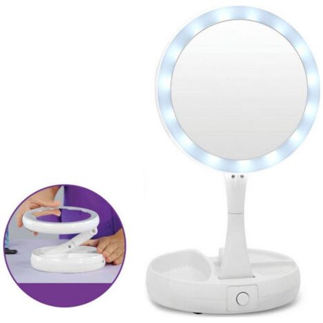 Miroir De Table Zoom 3x Avec Support + Rotation 360 Degrés Femmes Beauté (1/5)
