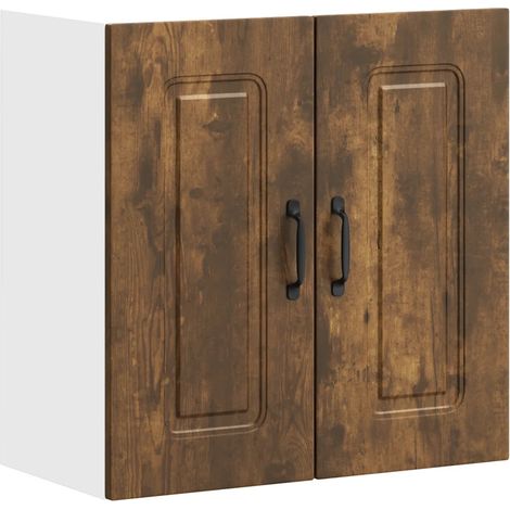 Armoire murale de cuisine espace rangement chêne fumé 60 x 31 x 60 cm pratique moderne en bois d'ingénierie chêne fumé (1/5)