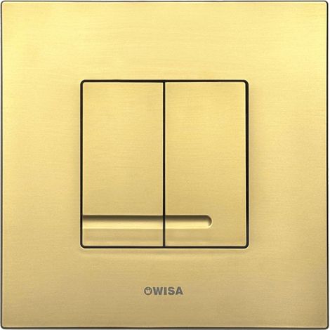 Wisa XS Plaque de commande - carré - 16x16x1 - double chasse - plastique - bronze brossé
