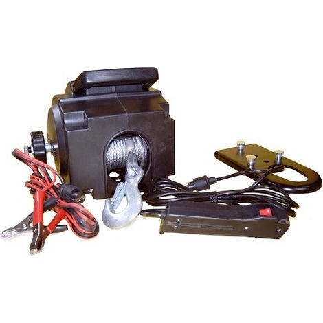 Cabrestante eléctrico de 1,5 toneladas y 2500 libras, 12 V