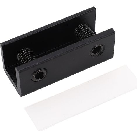 Verrous de sécurité coulissants avec clés pour fenêtres et portes coulissantes verticales et horizontales (6 jeux de verrous à double trou en alliage d'aluminium noir + 1 clé ouvre-bouteille). (1/5)