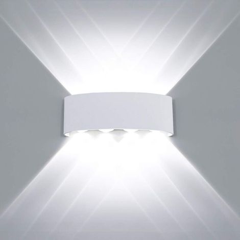 Moderne LED-Deckenleuchte, wasserdichte Aluminium-Wandleuchte, Puck-Licht, für Innen- und Außenbereich, Flur, Flur, 8 W, Schwarz
