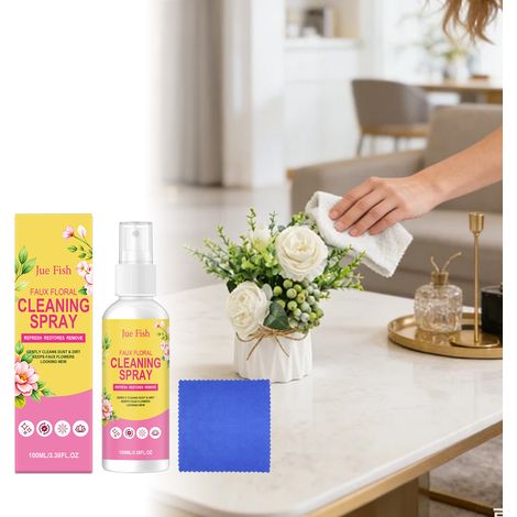 Das Reinigungsspray für Kunstblumen entfernt Staub und Verunreinigungen von der Oberfläche und sorgt für ein sauberes und frisches Aussehen. – 100 ml, inklusive 1 Tuch. -- BIEMMEDUE (1/5)