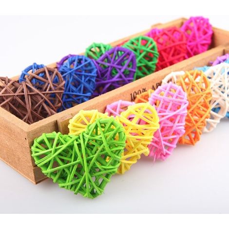 Coeur En Rotin - Décoration Murale Et Centrepiece De Table - 6 cm - Pour Mariage Fête Maison - Lot De 1 (1/3)