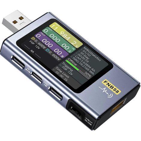 Multimètre de puissance USB avec Bluetooth, testeur de tension et de courant multifonctionnel de type C pour PD2.0, PD3.0 et Q (1/4)