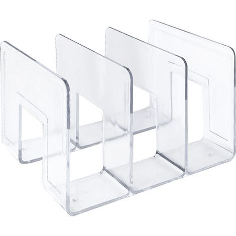 Lot transparent en acrylique pour livres, résistant aux rayures, serre-livres de bureau, classeur de documents pour maison, école, bureau (1/5)