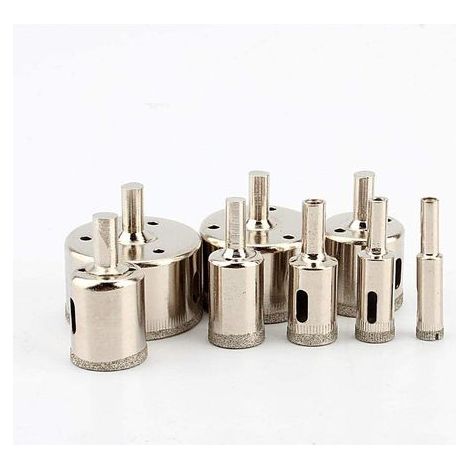 Ensemble de 8 fraises diamantées 10-50mm pour perçage carrelage et marbre (1/5)