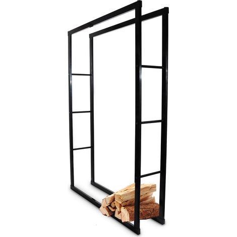 Bituxx Kaminholzständer Holzlager Kaminholzkorb Brennholzhalter Holzablage Kaminholzregal 100 x 150 aus Metall (1/5)