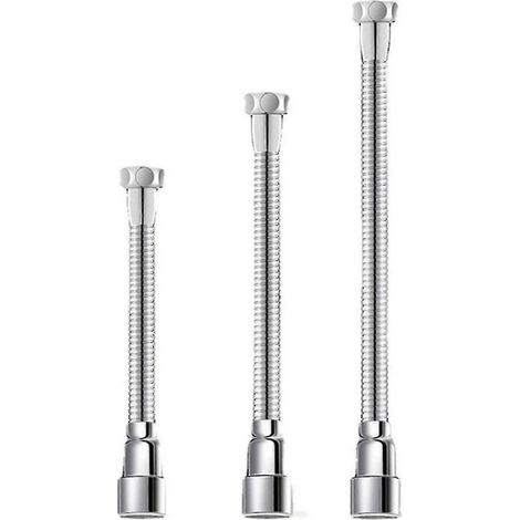 Rallonge de robinet rotative universelle avec aérateur et tête anti-éclaboussures pour la cuisine et la salle de bain, 30 cm (1/5)