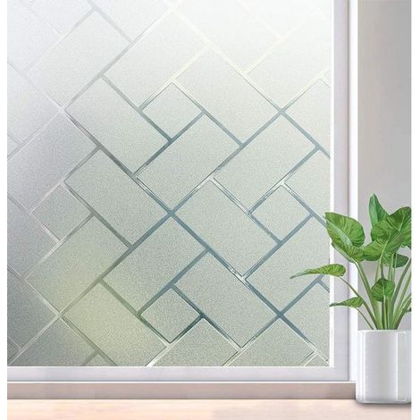 Film pour vitres – 45x200 cm – Décoratif mat – Anti-reflets – Sans colle – Intimité – Cuisine, salon, salle de bain (1/5)