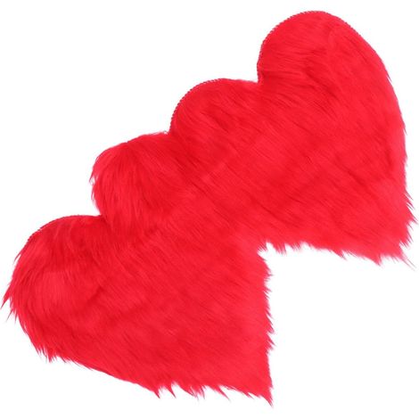 Tapis de Bain Antidérapant Forme Cœur 45x90 Cm Rouge Tapis D’intérieur Décoratif pour Chambre et Salon Doux et Confortable pour Décoration de Sol (1/5)