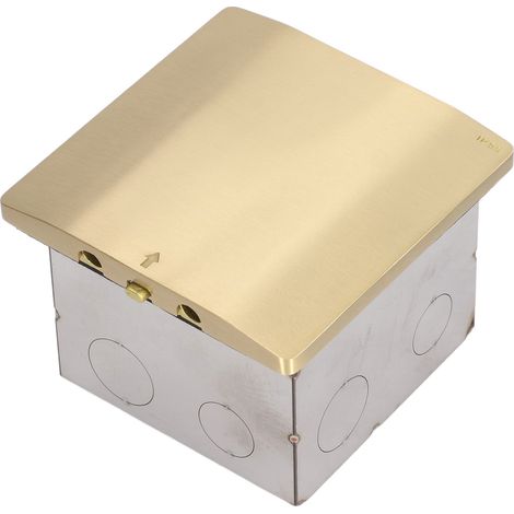 Prises de sol encastrables en laiton européen, boîtier escamotable étanche pour réseau AC250V, doré, standard CE (référence européenne + réseau) (1/5)