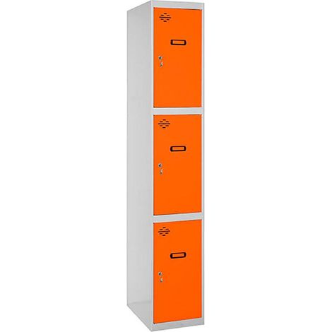 Simonrack Armadio 3 porte grigio e arancione 1800x400x500 mm
