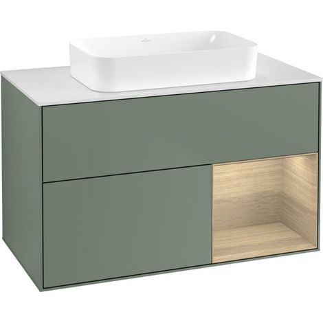 Villeroy & Boch F661PCGM Meuble sous-lavabo Finion F66 (1/2)