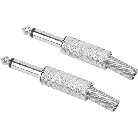 Adaptateur Jack 6.35mm Mâle pour Guitare et Casque Audio - 2 Pièces (1/5)