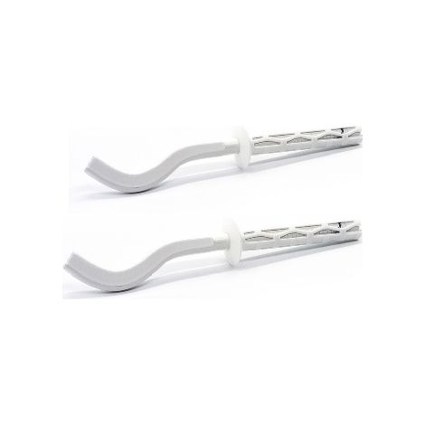 2 PZ MENSOLE FILETTATE PIATTE SCHIACCIATE PER RADIATORI IN ALLUMINIO- 9 x 220 mm- DH- pezzi 1