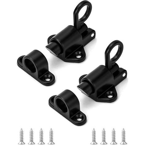 Self-closing door lock made of aluminum alloy – corrosion-resistant – suitable for doors and windows – set of two (1/5)