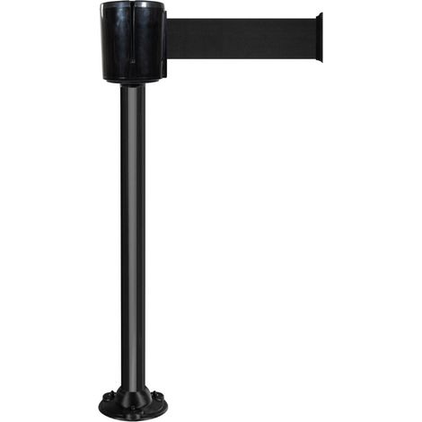 Poteau à sangle alu noir 10m x 100mm socle fixe - 2801508 (1/3)